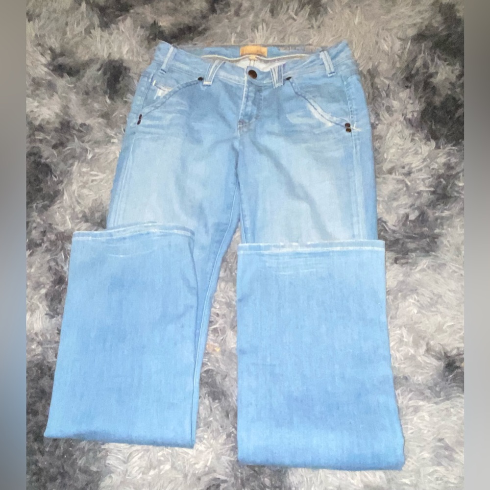 Yanuk Yk worker Classic flared distressed jeans